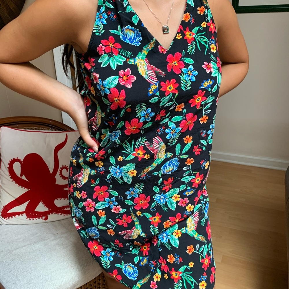 Super Cute Tropical Print Summer Dress